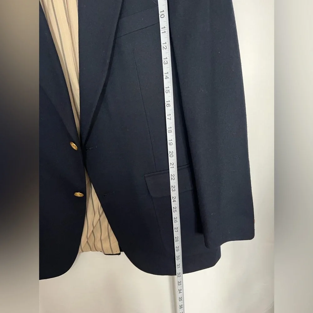 Kingsridge 100% PURE WOOL USA🇺🇸TAILORED 2 Button Blazer Shoulder‎ Pads LARGE